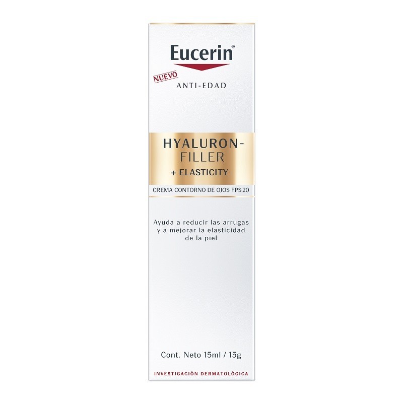 EUCERIN HYALURON FILLER +ELASTICITY CONTORNO DE OJOS FPS 20 (15ML)