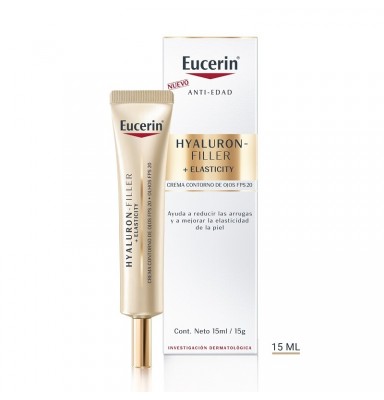 EUCERIN HYALURON FILLER +ELASTICITY CONTORNO DE OJOS FPS 20 (15ML)