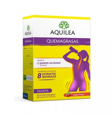 AQUILEA QUEMAGRASAS 15 STICKS SOLUBLES SABOR FRESA