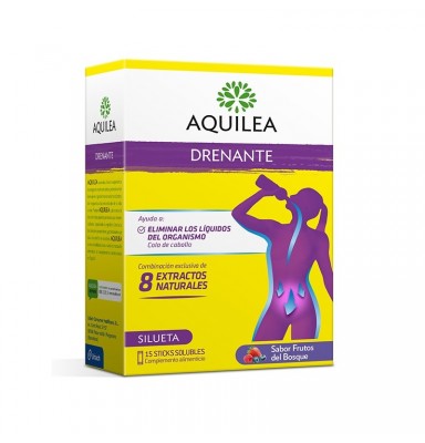 AQUILEA DRENANTE 15 STICKS SOLUBLES SABOR FRUTAS DEL BOSQUE