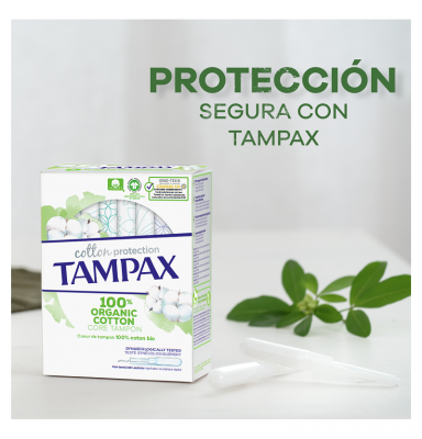 TAMPAX ORGANIC COTTON REGULAR TAMPONES 16 UNIDADES