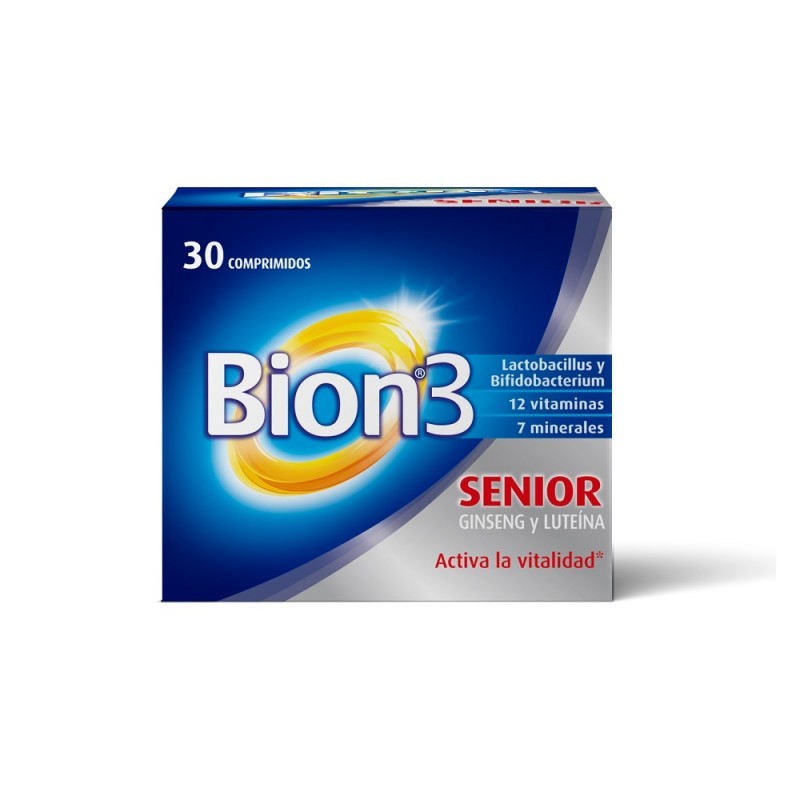 BION 3 SENIOR VITAMINAS, GINSENG Y LUTEÍNA 30 COMPRIMIDOS