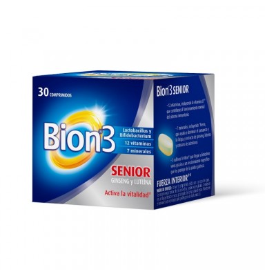 BION 3 SENIOR VITAMINAS, GINSENG Y LUTEÍNA 30 COMPRIMIDOS