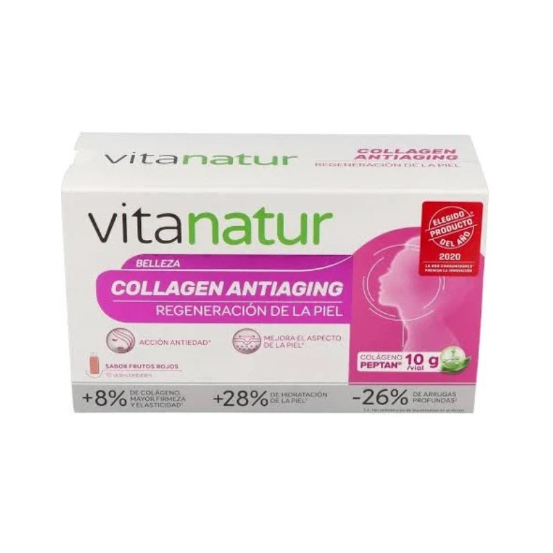 VITANATUR COLLAGEN ANTIAGING 10 VIALES SABOR FRUTOS ROJOS