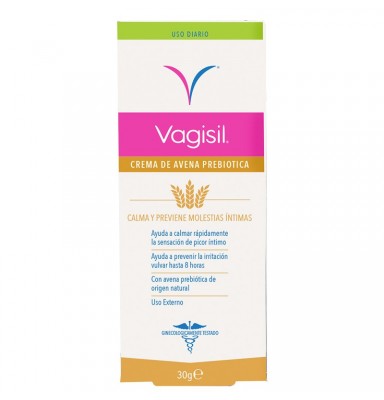 VAGISIL CREMA DIARIA 2 EN 1 CON AVENA PROBIÓTICA 30GR