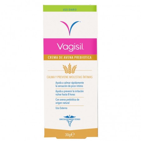  VAGISIL CREMA DIARIA 2 EN 1 CON AVENA PROBIÓTICA 30GR 