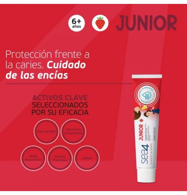 SEA4 PASTA DENTAL JUNIOR SABOR FRESA 75ML