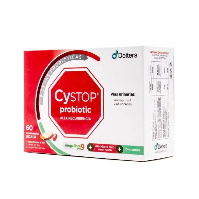 CYSTOP PROBIOTIC ALTA RECURRENCIA VÍAS URINARIAS 60 COMPRIMIDOS