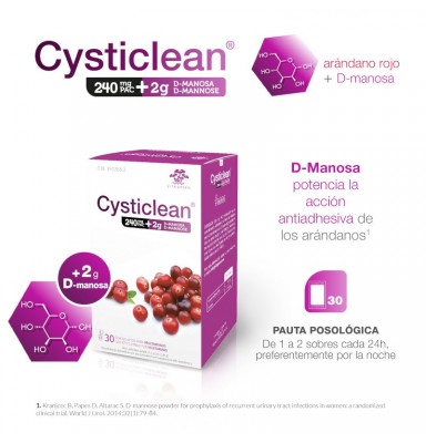 CYSTICLEAN 240MG PAC+D-MANOSA 2GR 30SOBRES