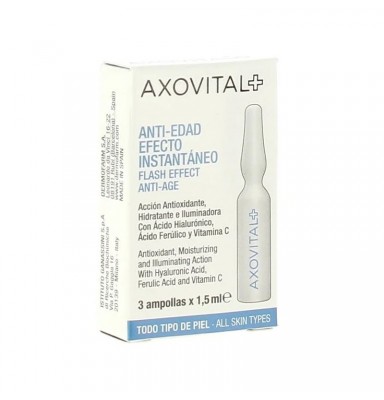 AXOVITAL AMPOLLAS FLASH ANTI-EDAD 3UDS X 1,5ML