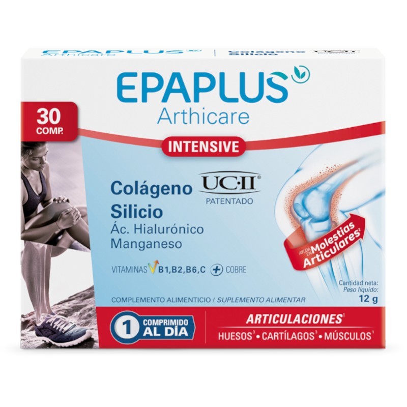 EPAPLUS ARTHICARE INTENSIVE ARTICULACIONES COLÁGENO UC·II + SILICIO 30 COMPRIMIDOS