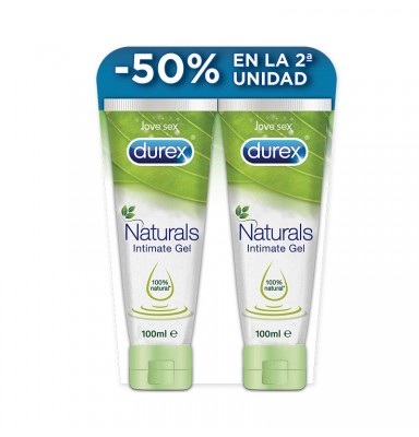 DUREX NATURALS GEL DUPLO LUBRICANTE ÍNTIMO PURE 100% NATURAL 2X100ML