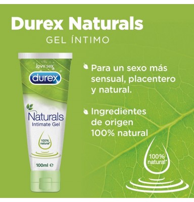 DUREX NATURALS GEL DUPLO LUBRICANTE ÍNTIMO PURE 100% NATURAL 2X100ML