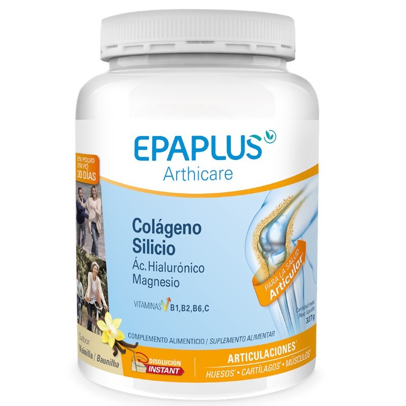 EPAPLUS ARTHICARE COLÁGENO + SILICIO + HIALURÓNICO + MAGNESIO POLVO VAINILLA 325GR