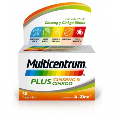 MULTICENTRUM RENDIMIENTO PLUS GINSENG Y GINKGO 30 COMPRIMIDOS