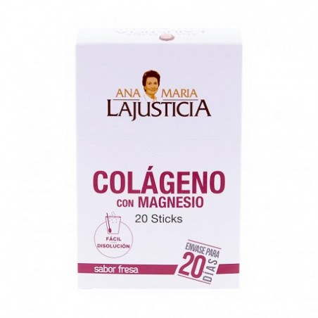  ANA MARÍA LAJUSTICIA COLÁGENO CON MAGNESIO 20 STICKS SABOR FRESA 