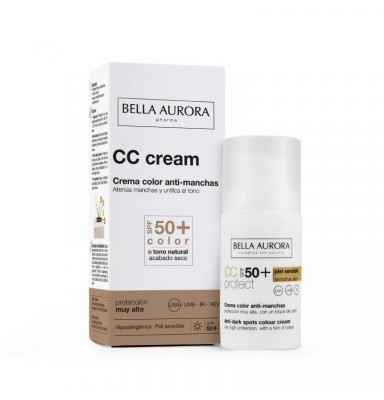 BELLA AURORA CREMA COLOR ANTIMANCHAS PIEL SENSIBLE SPF50+ (30ML)