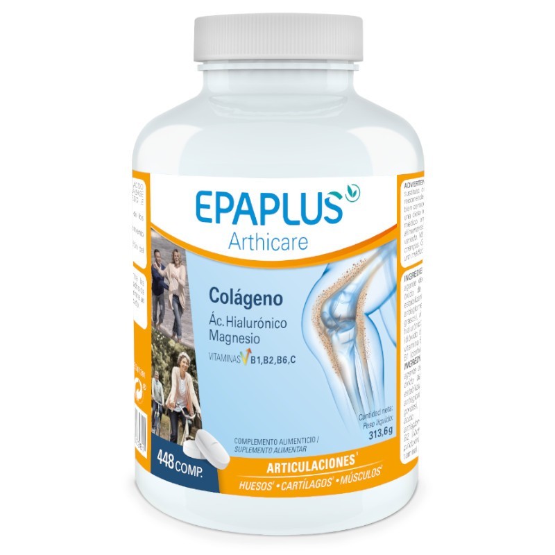 EPAPLUS ARTHICARE COLÁGENO + ÁCIDO HIALURÓNICO + MAGNESIO 448 COMPRIMIDOS