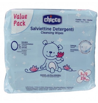 CHICCO TOALLITAS LIMPIADORAS 3X72 UNIDADES