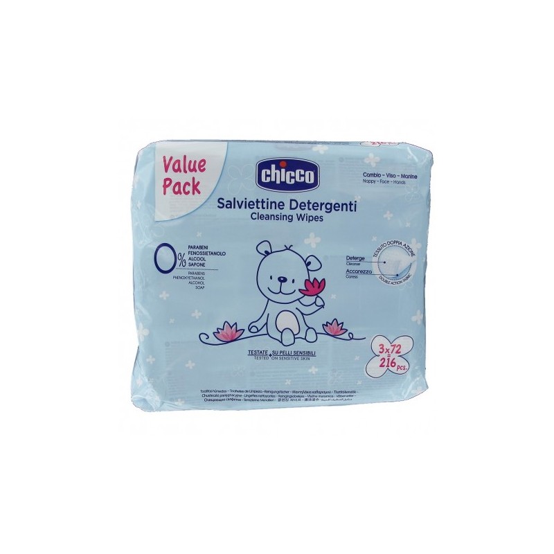 CHICCO TOALLITAS LIMPIADORAS 3X72 UNIDADES