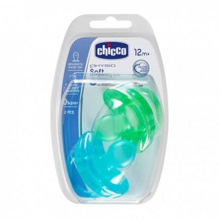  CHICCO 2XCHUPETE PHYSIO SOFT SILICON AZUL 16-36M (TODOGOMA) 