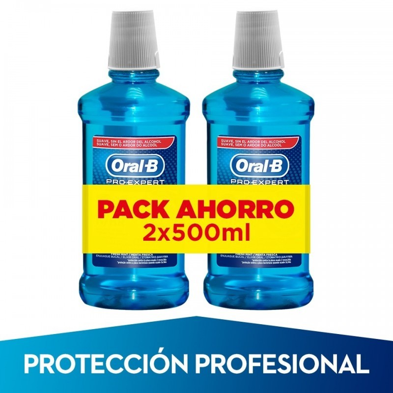 ORAL-B PRO-EXPERT ENJUAGUE BUCAL 2X500ML