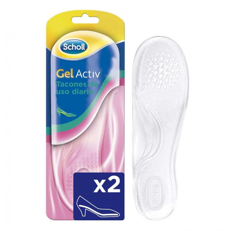 SCHOLL PLANTILLA GEL ACTIV TACÓN USO DIARIO 2UDS.