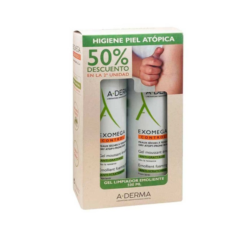 A-DERMA EXOMEGA CONTROL DUPLO GEL LIMPIADOR EMOLIENTE 2X500ML