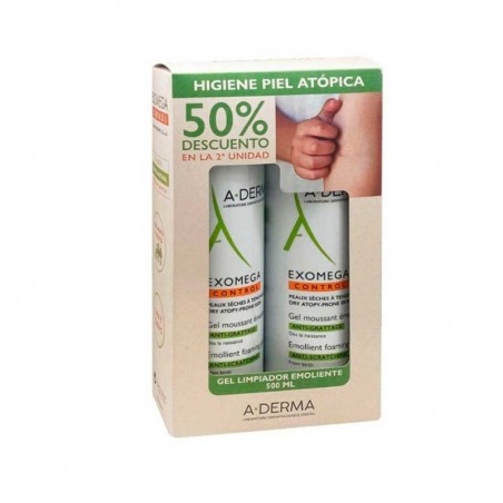  A-DERMA EXOMEGA CONTROL DUPLO GEL LIMPIADOR EMOLIENTE 2X500ML 