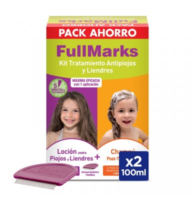 FULLMARKS ANTIPIOJOS Y LIENDRES LOCIÓN 100ML + CHAMPÚ 150ML PACK AHORRO