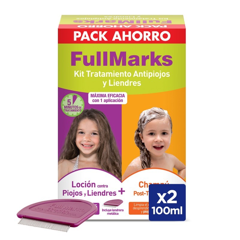 FULLMARKS ANTIPIOJOS Y LIENDRES LOCIÓN 100ML + CHAMPÚ 150ML PACK AHORRO