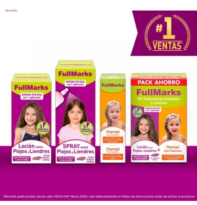 FULLMARKS ANTIPIOJOS Y LIENDRES LOCIÓN 100ML + CHAMPÚ 150ML PACK AHORRO