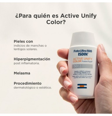 ISDIN FOTOULTRA 100 ACTIVE UNIFY COLOR DESPIGMENTANTE (SPF50+) 50ML