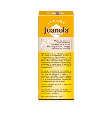 JUANOLA JARABE PRÓPOLIS CON MIEL, TOMILLO Y ALTEA SABOR MIEL 150ML