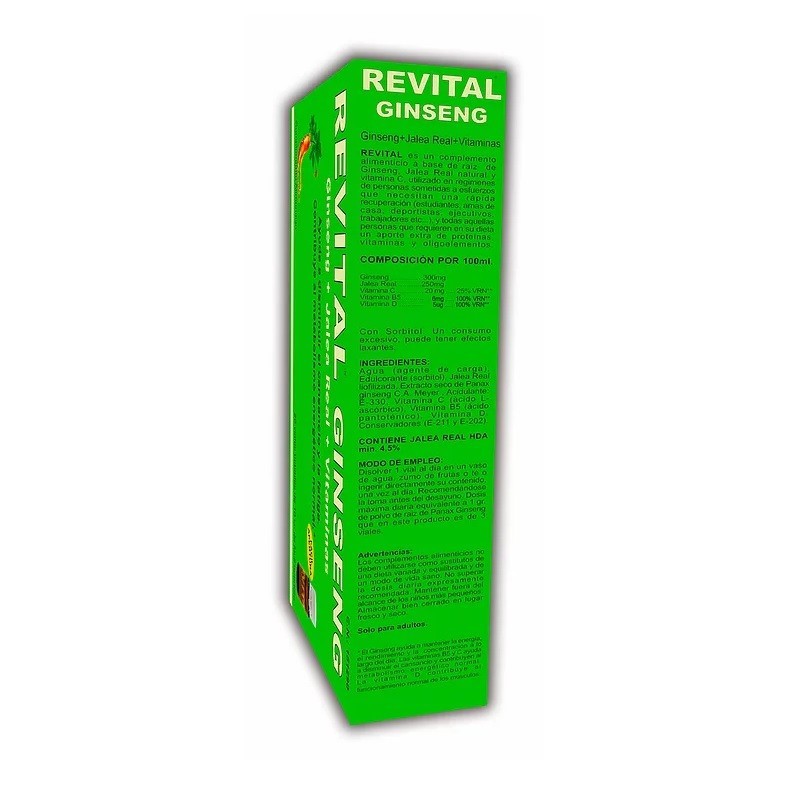 REVITAL GINSENG + JALEA REAL + VITAMINAS 20 VIALES