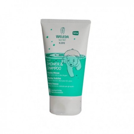  WELEDA CHAMPÚ Y GEL 2 EN 1 KIDS MENTA FRESCA 