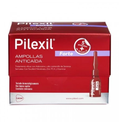 PILEXIL FORTE ANTICAÍDA 15 AMPOLLAS + 5 AMPOLLAS DE REGALO