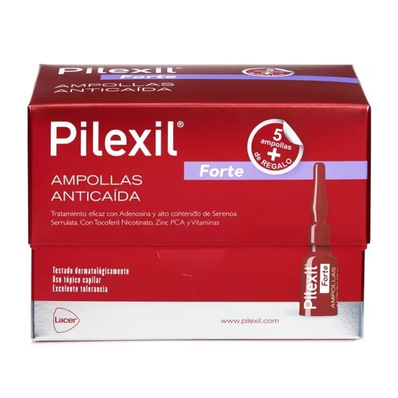 PILEXIL FORTE ANTICAÍDA 15 AMPOLLAS + 5 AMPOLLAS DE REGALO