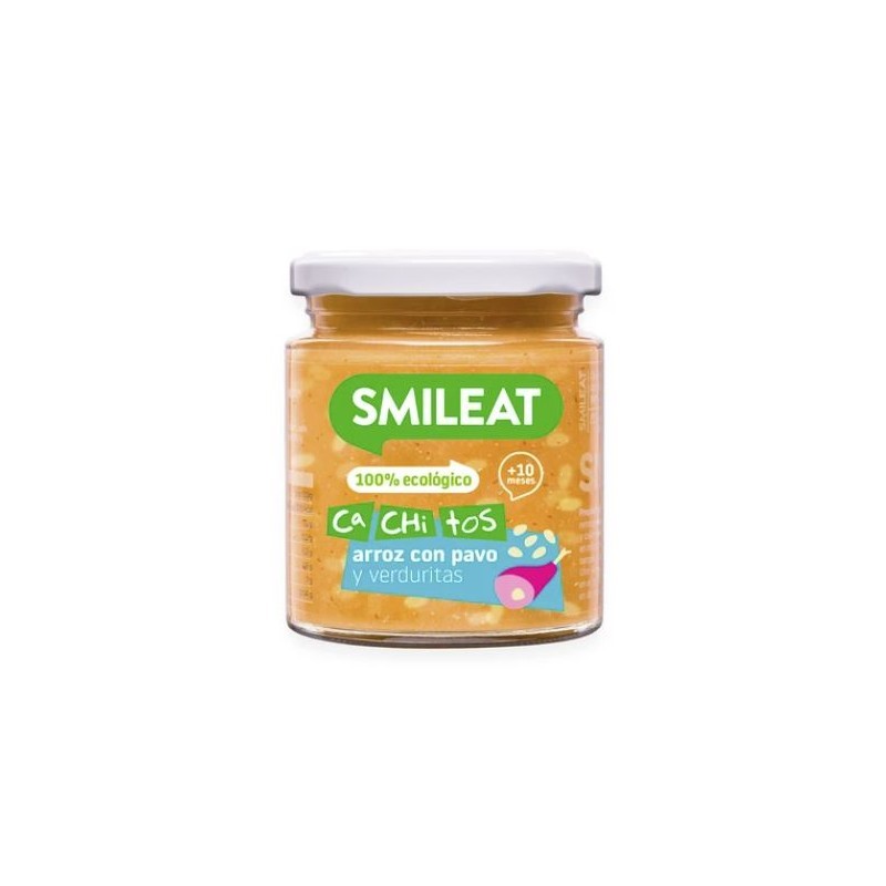 SMILEAT TARRITO ECOLÓGICO CACHITOS ARROZ CON PAVO Y VERDURAS 230G