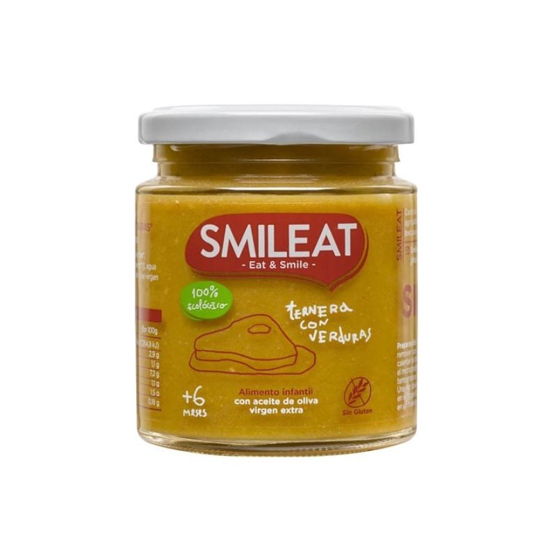 SMILEAT TARRITO ECOLÓGICO DE TERNERA CON VERDURAS 230G