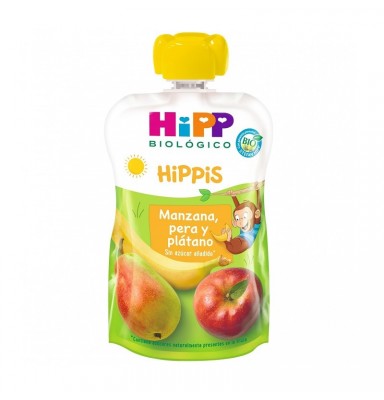 HIPP BIOLÓGICO BOLSITA HIPPIS MANZANA, PERA Y PLÁTANO 100GR