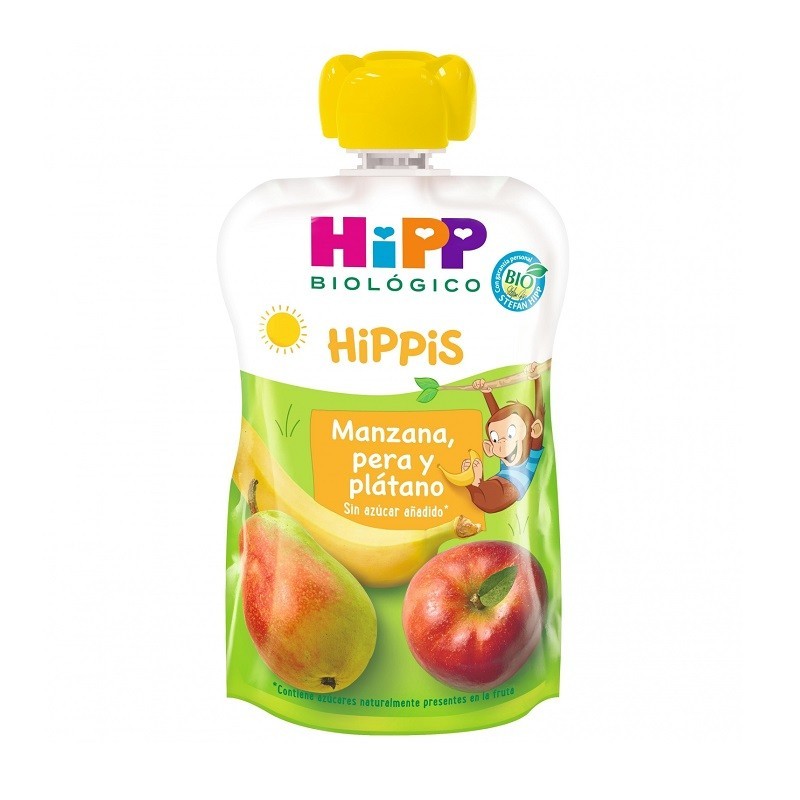 HIPP BIOLÓGICO BOLSITA HIPPIS MANZANA, PERA Y PLÁTANO 100GR