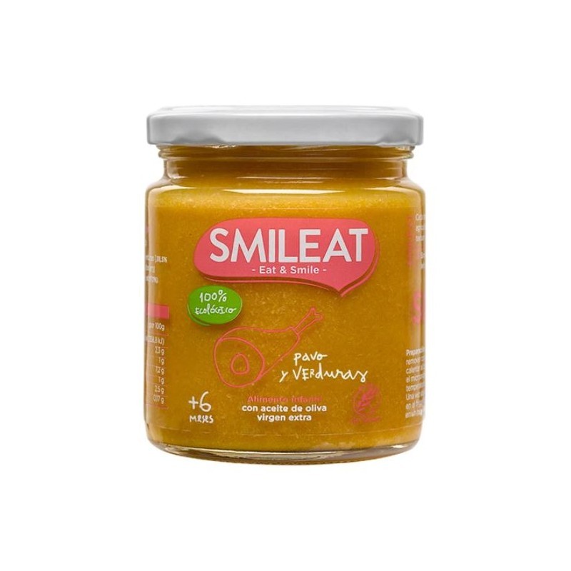 SMILEAT TARRITO ECOLÓGICO DE PAVO CON VERDURAS 230G