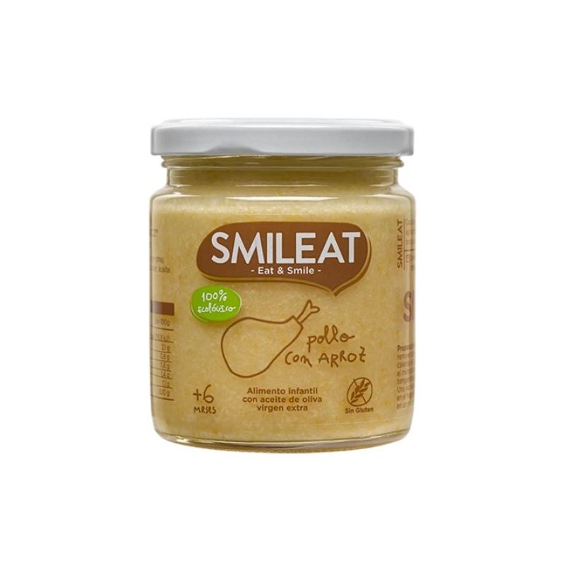 SMILEAT TARRITO ECOLÓGICO DE POLLO CON ARROZ 230G