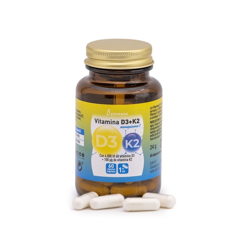 PLAMECA VITAMINA D3 + K2 60 CÁPSULAS VEGETALES