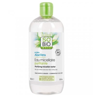 SOBIO AGUA MICELAR PURIFICANTE ZINC, ALOE VERA & LIMA 500ML