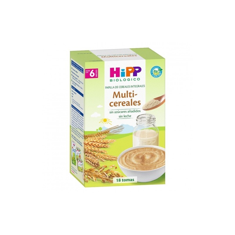 HIPP BIOLÓGICO PAPILLA MULTICEREALES INTEGRALES +6 MESES 400GR