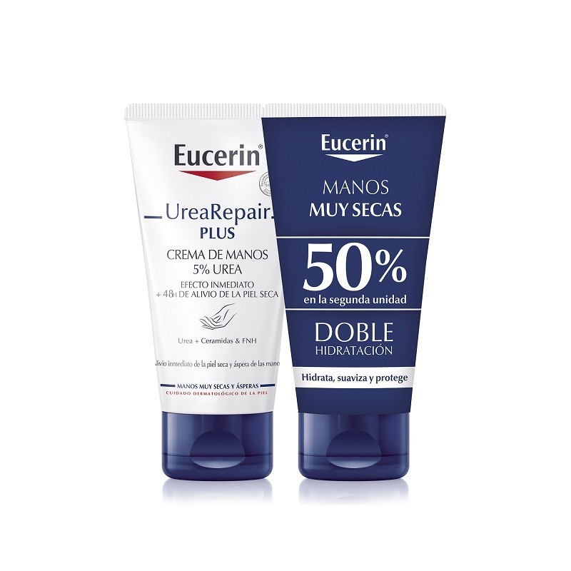 EUCERIN UREA REPAIR PLUS CREMA DE MANOS 5% UREA DUPLO 2X75ML