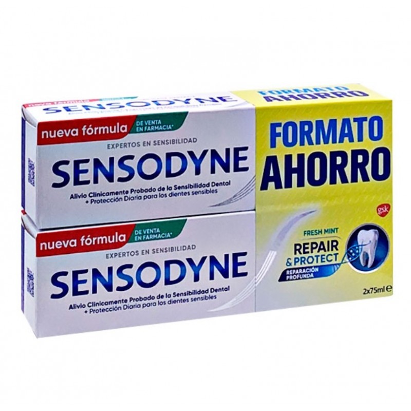 SENSODYNE PASTA DE DIENTES REPAIR & PROTECT MENTA FRESCA DUPLO 2X75ML