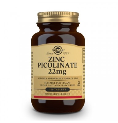 SOLGAR ZINC PICOLINATO 22MG...